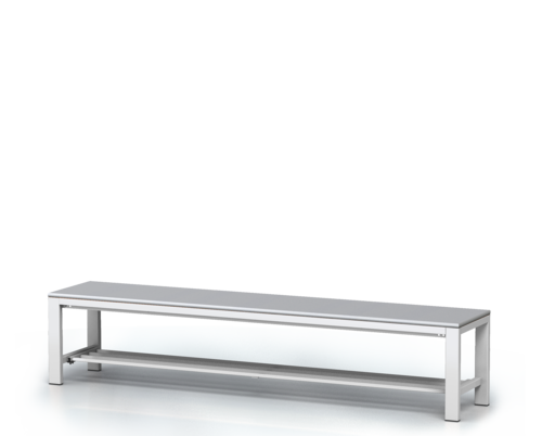 Benches with laminated desk -  with a reclining grate 420 x 2000 x 400
